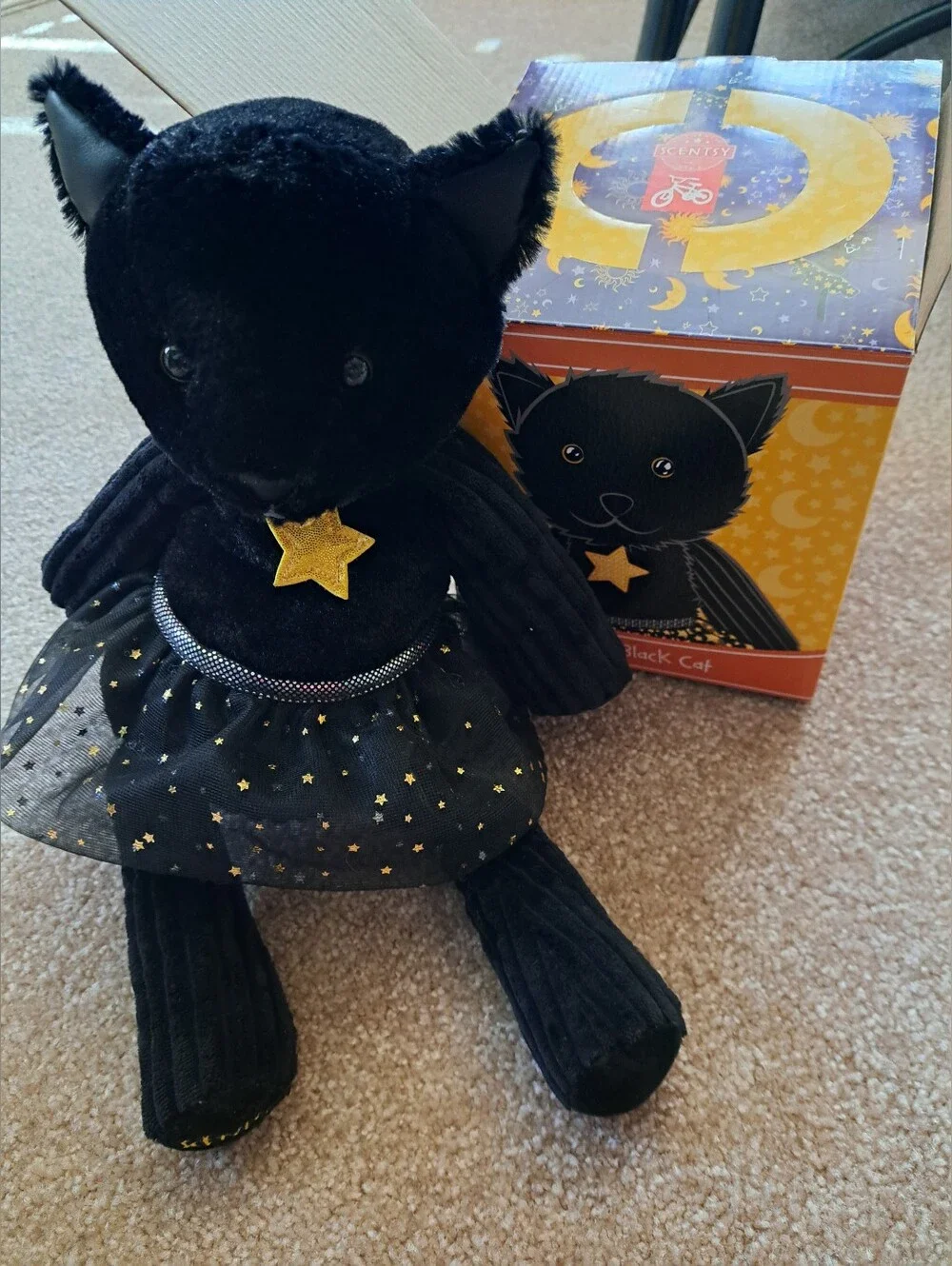 Star The Black Cat Scentsy Buddy - New In The Box